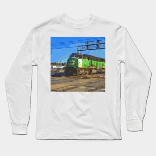 Burlington Northern Train Locomotive Long Sleeve T-Shirt